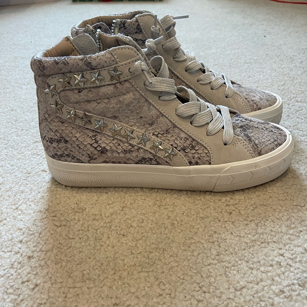 Vintage Havana Snake Skin High Top Sneakers